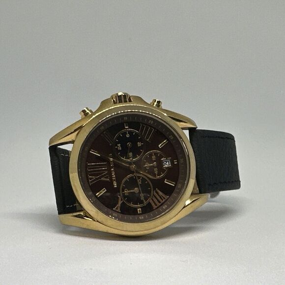 Michael Kors Bradshaw MK5696 Womens Black Leather Analog 